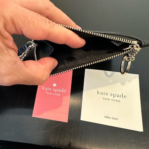 NWT Authentic Luxury Classic Preppy Small Card Holder Wristlet Key Ring Wallet - Picture 13 of 17